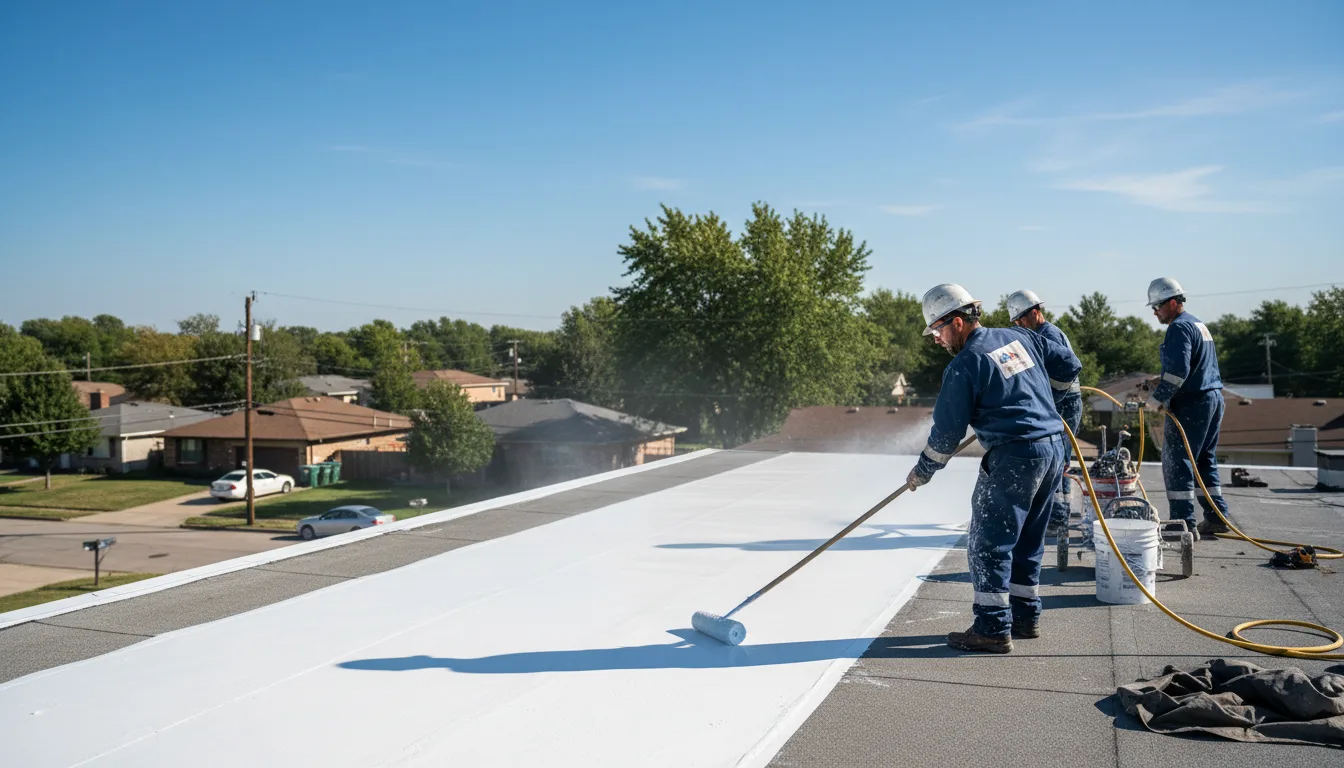 Commercial roof coating in Crawley, WV near me